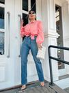 Calça Reta Oxford
