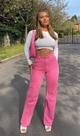 Calça rosa bolso