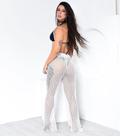 Calça Saída De Praia Tricô Canga Piscina Crochê Moda Trico