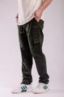 Calça Sarja Cargo Verde Militar Masculina