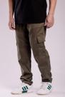 Calça Sarja Cargo Verde Musgo Masculina