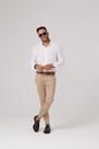 Calça Sarja Chino Masculina Bege com Elastano - Forinc Clothing