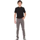 Calça Sarja Masculina Juvenil menino Cinza Básica Premium Durável e Confortável casual dia a dia do 10 ao 16