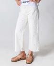 Calça Sarja Pantacourt Infantil Bordado Tam 4 a 8 Off -30032
