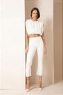 Calça Sarja Pantacourt Off White Calça Sarja Pantacourt Off White