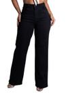 Calça Sarja Sawary Wide Leg - 277557 - BLACK 38