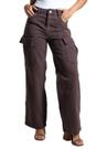 Calça Sarja Sawary Wide Leg - 283145 - Marrom 36