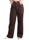 Calça Sarja Sawary Wide Leg Petit - 283694 - Marrom 34 Calça Sarja Sawary Wide Leg Petit - 283694 - Marrom 34