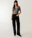 Calça Sarja Wide Leg Bolsos Cargo Feminina Biotipo-89037