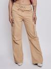Calça Sarja Wide Leg Cargo Caqui Doct
