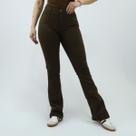 Calça Sawary Sarja Bootcut Cintura Alta Casual Elegante