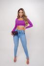 Calça skinny com bordado panicat Calça skinny com bordado panicat