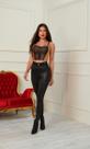Calca skinny com cinto maria gueixa