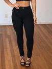Calça Skinny Feminina Bengaline Preta Power cintura alta