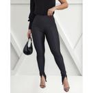 Calça Skinny Feminina Recorte Saia Frente Traspassado Malha