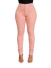 Calça Skinny Feminina Rosê Cintura Alta Levanta Bumbum Premium com Elastano Modeladora Moda Inverno Calça Skinny Feminina Rosê Cintura Alta Levanta Bumbum Premium com Elastano Modeladora Moda Inverno