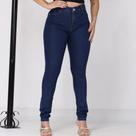 Calça skinny jeans escuro básica cintura alta com lycra Calça skinny jeans escuro básica cintura alta com lycra