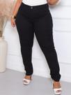 Calça Skinny Preta Feminina Plus Size Empina Bumbum Cintura Alta