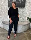 Calça Skinny Preta Plus Size