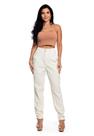 Calça Slouchy Feminina em Linho Cintura Alta Calça Slouchy Feminina em Linho Cintura Alta