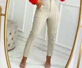 Calça social beje feminina