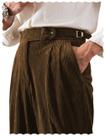 Calça social de veludo cotelê Garqia Clyon para homens, ajuste clássico, marrom