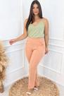 Calça social feminina estilo flare Malha scuba