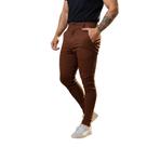 Calça Social Masculina Bengaline Slim Botão com Elastano