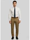 Calça Social Masculina Slim Marrom Esverdeado Calça de Terno Oxford para Escritório e Eventos