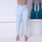 Calça Tradicional Básica Feminina Com Jeans Preto Marmorizado New