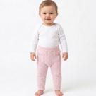 Calça Trançada Tricô Kids Bebê Rosa Claro
