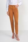 Calça Turmalina Cigarrete Sarja Cotelê Brown Flor De Lis