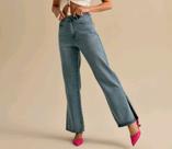 calça wid leg cintura alta