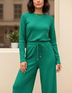 Calça Wid Leg Pantalona na cor verde