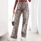 Calça Wide Leg Animal Print Feminina Revanche Urupema Calça Wide Leg Animal Print Feminina Revanche Urupema