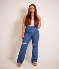 Calça wide leg