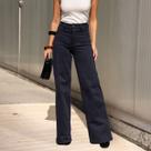 Calça Wide Leg Barra Normal Feminina Revanche Crotone
