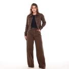 Calça Wide Leg Básica Mom Feminina Bag Pant Perna Larga Calça Wide Leg Básica Mom Feminina Bag Pant Perna Larga