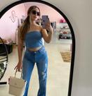 Calça wide leg