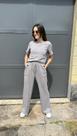 Calça Wide leg de Malha Tricot