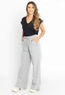 Calça Wide Leg de Moletom Flanelada