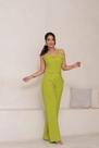 Calça Wide Leg E Top Fivela Conjunto Alfaiataria Marrante