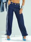Calça Wide Leg Estilosa Barra Ajustável PitBull Jeans 90850 COR:AZUL ESCUROTAMANHO:44 Calça Wide Leg Estilosa Barra Ajustável PitBull Jeans 90850 COR:AZUL ESCUROTAMANHO:44