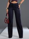 Calça Wide Leg Estilosa com Bordado PitBull Jeans 87043 COR:AZUL ESCUROTAMANHO:42