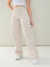Calça Wide Leg Feminina Bolso Cargo