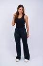 Calça Wide Leg Feminina com Elastano Confortável e Cintura Alta