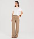 Calça Wide Leg Feminina Dianna Marrom Calça Wide Leg Feminina Dianna Marrom