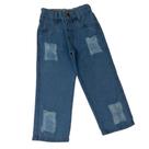 Calça Wide Leg Feminina Infantil Jeans Lançamento Blogueiras