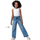 Calça Wide Leg Infantil Menina Mania Kids em Jeans Tamanho:10