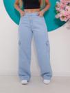Calça Wide Leg Juvenil Cargo